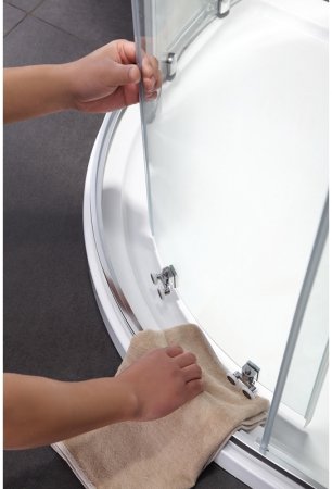 Душевой уголок Black&White Stellar Wind S102 80х80 1028080 профиль Серебристый хром стекло прозрачное 