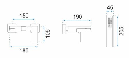 Смеситель для ванны Rea Fenix REA-B3310 