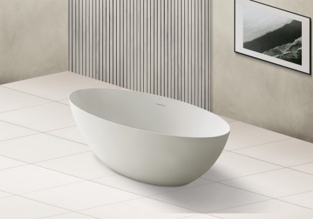 Ванна из искусственного камня ABBER Stein AS9625-1.8 белая матовая 