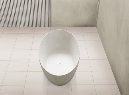 Ванна из искусственного камня ABBER Stein AS9625-1.8 белая матовая 