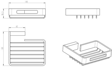 Держатель для губки Boheme Q 10959-GM Серый 