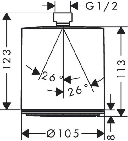 Верхний душ Hansgrohe Pulsify Select 24130670 Черный матовый 