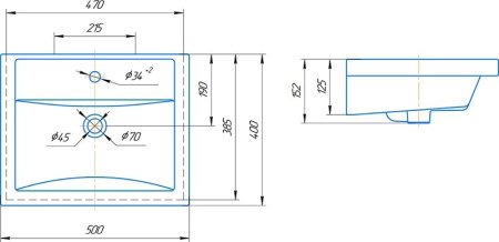 Тумба с раковиной Onika Легран 50.13 дуб галифакс 