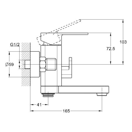 Смеситель G-Lauf NEB3-A123 для ванны и душа 