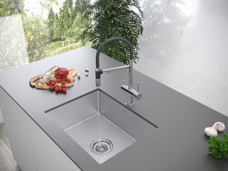 Мойка кухонная Paulmark Isar PM805951-BS брашированная нержавеющая сталь 