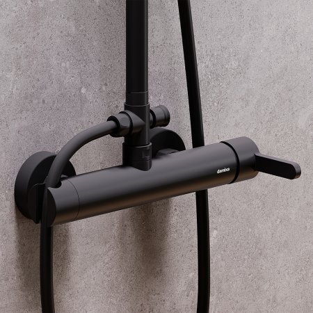 Душевая система Damixa Scandinavian Pure 936710300 Черная матовая 