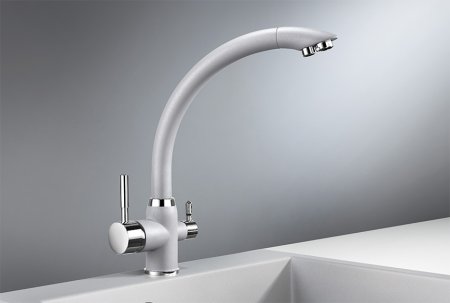 Смеситель Granula GR-2167 для кухонной мойки, алюминиум 