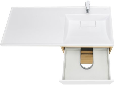 Тумба под раковину Aquaton Лондри 120 1A266901LH0C0 Дуб Сантана без фасада 