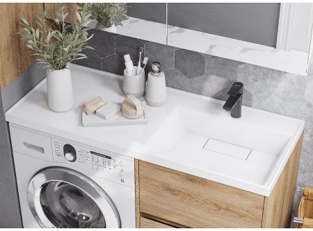 Тумба под раковину Aquaton Лондри 120 1A266901LH0C0 Дуб Сантана без фасада 