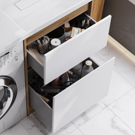 Тумба под раковину Aquaton Лондри 120 1A266901LH0C0 Дуб Сантана без фасада 