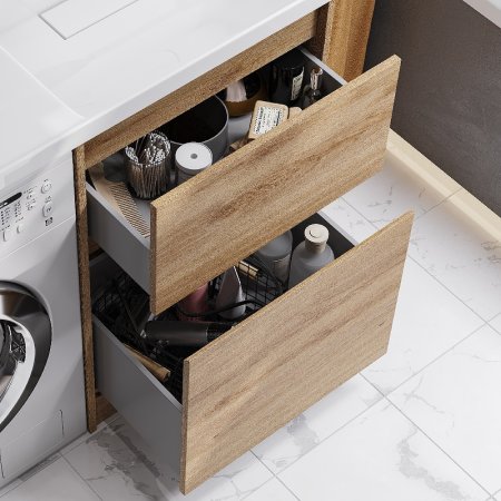 Тумба под раковину Aquaton Лондри 120 1A266901LH0C0 Дуб Сантана без фасада 