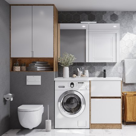 Тумба под раковину Aquaton Лондри 120 1A266901LH0C0 Дуб Сантана без фасада 