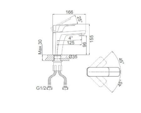 Смеситель D&K Berlin Technische DA1432125 для раковины, черный 