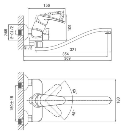 Смеситель D&K Passau Bayern DA1193301 универсальный 