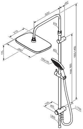 Душевая система Damixa Gala 953000000 Хром 