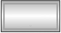 Зеркало с подсветкой LED Fixsen FX-2090B прямоугольное 90х70 см, черное Зеркало с подсветкой LED Fixsen FX-2090B прямоугольное 90х70 см, черное