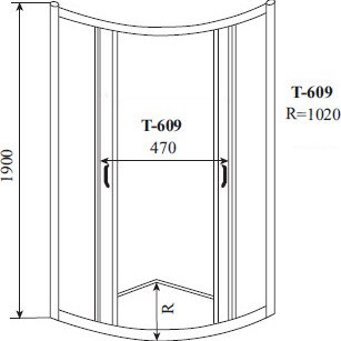 Душевой уголок Timo Altti-609 Clean Glass 90х90 см 