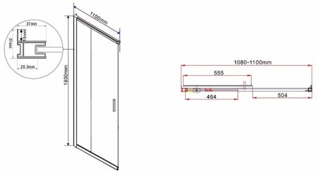 Душевой уголок Vincea Garda 120х110 VSS-1G1112CH профиль Хром стекло шиншилла 