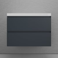 Тумба подвесная Style Line "Манхэттен 80" ЭМАЛЬ под ASTI 80 2 ящика PLUS графит