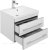 Тумба с раковиной Aquanet Верон 58 белый (подвесная 2 ящика) 