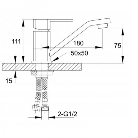 Cмеситель для раковины HANSEN H45001 Хром 