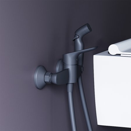 Гигиенический душ со смесителем Damixa Jupiter 778000300 Черный матовый 