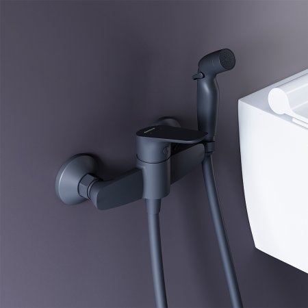 Гигиенический душ со смесителем Damixa Jupiter 778000300 Черный матовый 