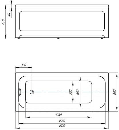 Акриловая ванна Azario Bella 180х80 AV.0020180 без гидромассажа 