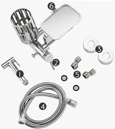 Гигиенический душ со смесителем Frap F7513 Хром 