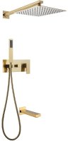 Душевая система Abber Daheim AF8217G Золото матовое