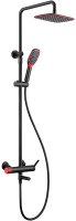 Душевая система Bronze de Luxe Avantgarde 2039RH Черная Красная