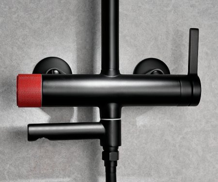 Душевая система Bronze de Luxe Avantgarde 2039RH Черная Красная 