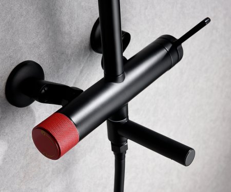 Душевая система Bronze de Luxe Avantgarde 2039RH Черная Красная 