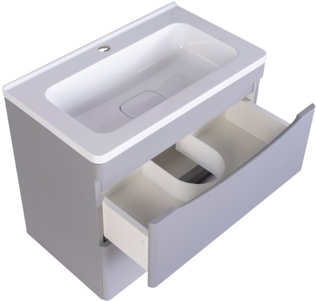 Тумба под раковину Style Line Бергамо 60 СС-00002317 подвесная Серая антискрейч 