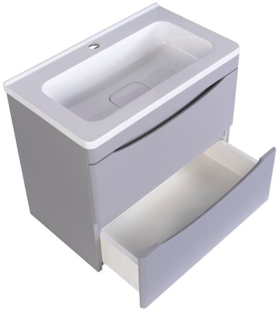 Тумба под раковину Style Line Бергамо 60 СС-00002317 подвесная Серая антискрейч 