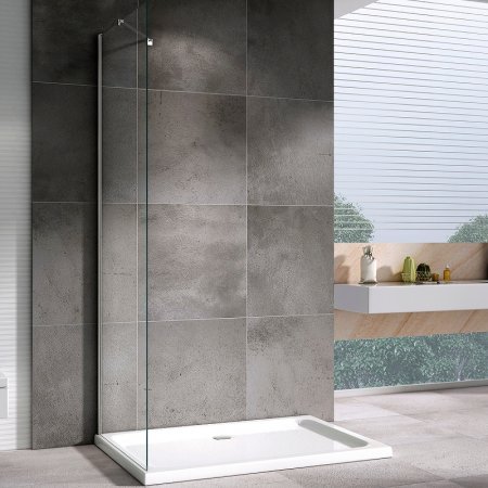 Душевая стенка Abber Zart 70x195 S71 профиль Хром стекло прозрачное 