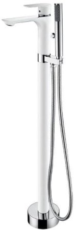 Смеситель для ванны Abber Weiss Insel AF8015W Белый Хром 