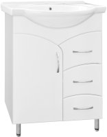 Тумба под раковину Style Line Эко Стандарт 22 Байкал 65 Белый глянец