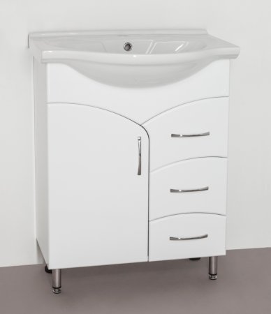Тумба под раковину Style Line Эко Стандарт 22 Байкал 65 Белый глянец 