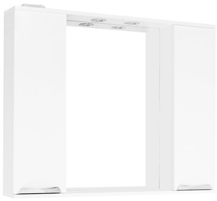 Зеркало со шкафом Style Line Жасмин 100 С с подсветкой Белый глянец 