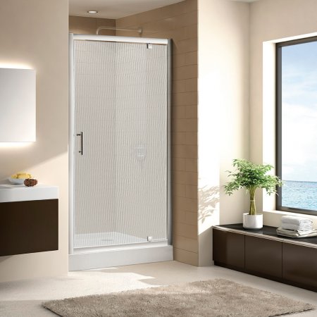 Душевая дверь в нишу Cezares Eco O BA-1-90-P-Cr стекло punto + трап в подарок 