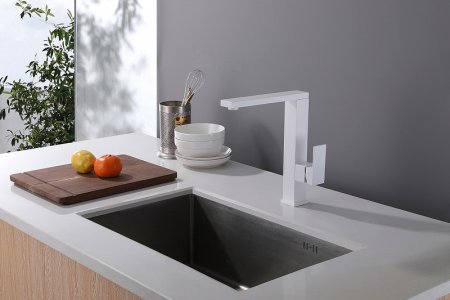 Смеситель для кухни Abber Daheim AF8214W Белый 