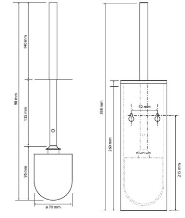 Ершик Bemeta White 102913094 напольный/подвесной, белый 