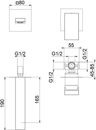 Смеситель для раковины Fiore KUBE 100BB7597, белый 