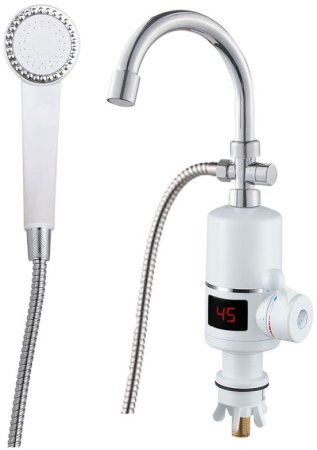 Проточный кран-водонагреватель FASHUN A560, хром 