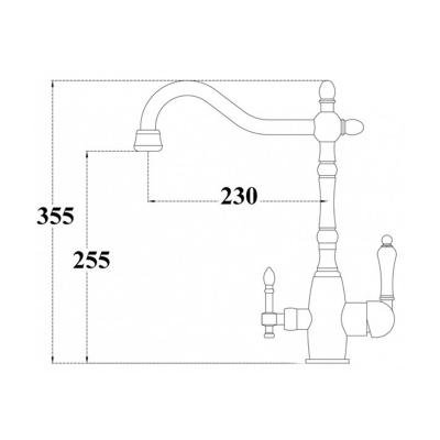 Смеситель для кухни Kern 2038 black под фильтр 