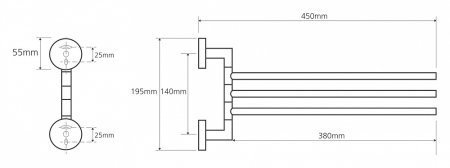 Полотенцедержатель Bemeta Omega 104204112 