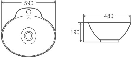 Раковина-чаша WeltWasser Elbach 3072 59 10000004584 Белый глянец 