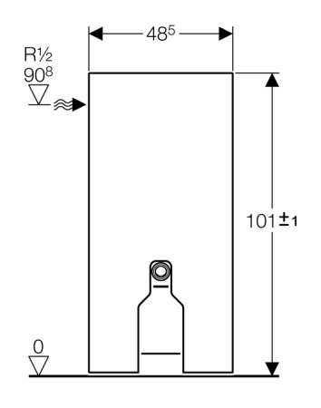 Сантехнический модуль для подвесных и напольных унитазов Geberit Monolith Standard 131.004.SK.1 