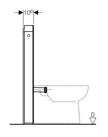 Сантехнический модуль для подвесных и напольных унитазов Geberit Monolith Standard 131.004.SK.1 